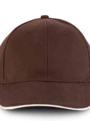 Orlando - gorra de 6 paneles – Chocolate / Beige