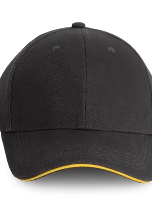 Orlando - gorra de 6 paneles – Dark Grey / Yellow