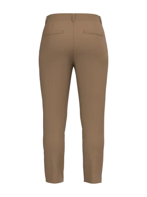 Eco-friendly ladies’ 7/8 chinos – Dark camel