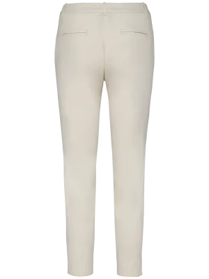 Eco-friendly ladies’ 7/8 chinos – Ivory