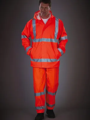 Hi-vis Soft Flex breathable rain trousers
