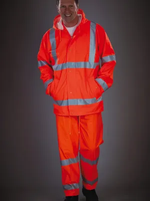 Hi-vis Soft Flex breathable rain trousers