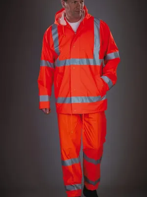 Hi-vis Soft Flex breathable rain trousers