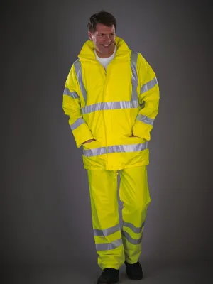 Hi-vis Soft Flex breathable rain trousers