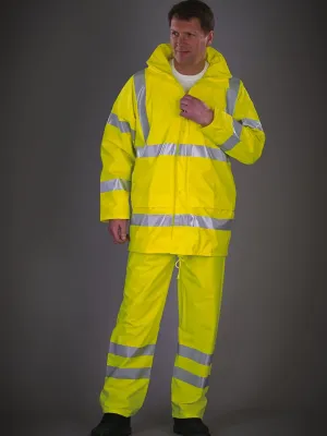 Hi-vis Soft Flex breathable rain trousers