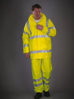 Hi-vis Soft Flex breathable rain trousers