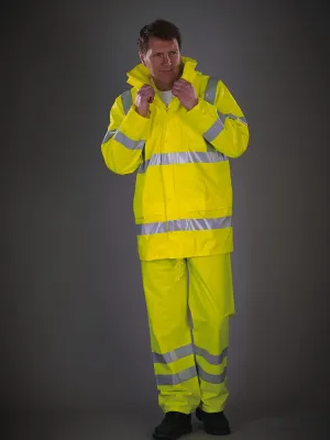 Hi-vis Soft Flex breathable rain trousers