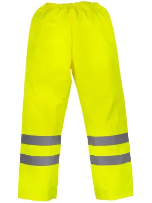 Hi-vis Soft Flex breathable rain trousers – Hi Vis Yellow