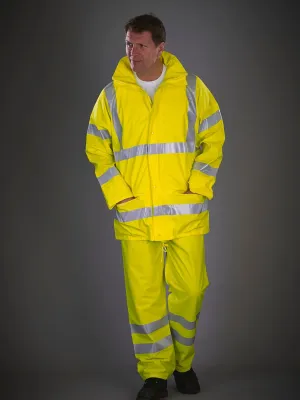 Hi-vis Soft Flex breathable rain trousers