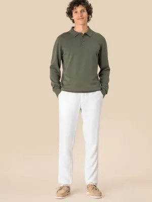 Men's Linen Washed Effect Trousers