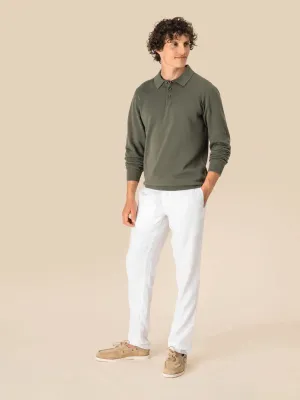 Men's Linen Washed Effect Trousers