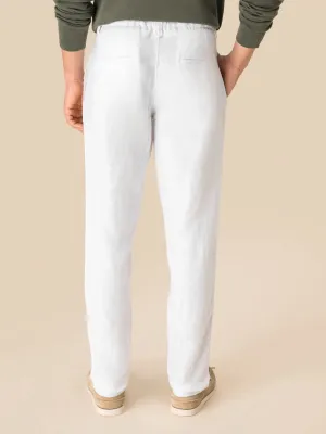 Men's Linen Washed Effect Trousers