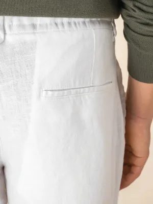 Men's Linen Washed Effect Trousers