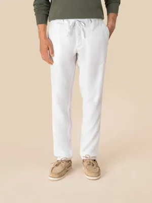 Men's Linen Washed Effect Trousers