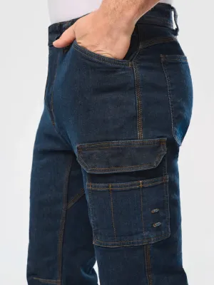 Pantalón denim multibolsillos de hombre