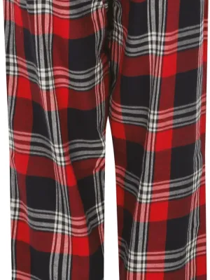 Pantalón de mujer de cuadros tartán – Red / Navy Check
