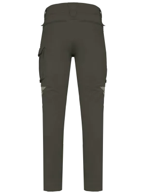 Recycled lightweight multi-pocket stretch trousers, unisex – Dark Khaki