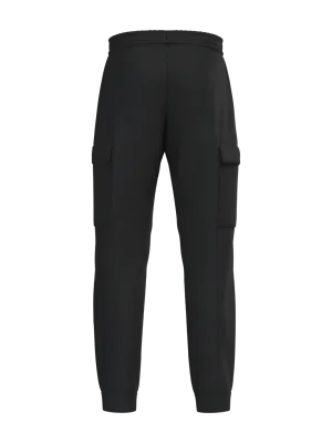 Men's eco-friendly fleece cargo trousers – Black