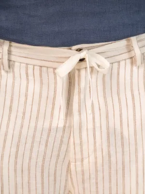 Men's Striped Linen Trousers