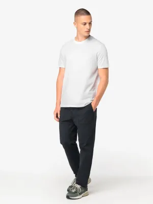 Eco-friendly men's washed effect utility trousers