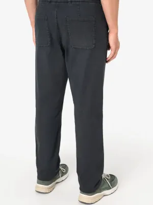 Eco-friendly men's washed effect utility trousers