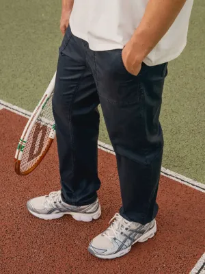 Eco-friendly men's washed effect utility trousers