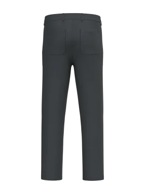 Eco-friendly men's washed effect utility trousers – Washed Coal Grey