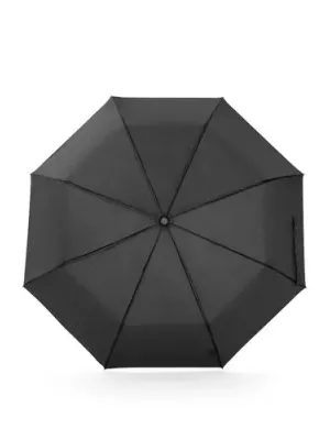 AIDEN. Paraguas de 21" de poliéster reciclado (100 % rPET) pongee 190T, plegable en 3 secciones