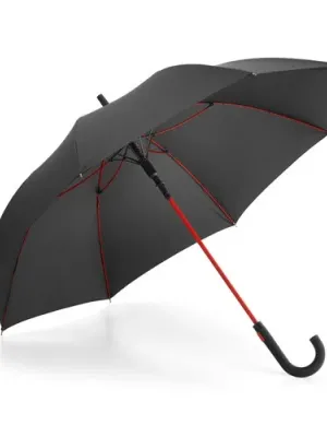 ALBERTA. Polyester umbrella with automatic opening – Rouge