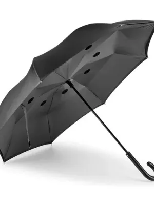 ANGELA. Parapluie réversible en pongee 190T – Gris