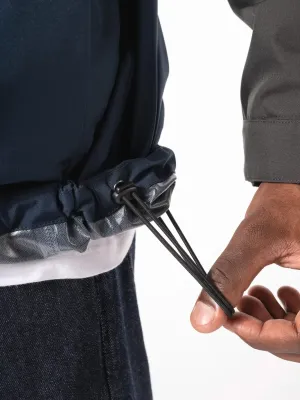 Parka 3-en-1 imperméable à capuche bicolore unisexe