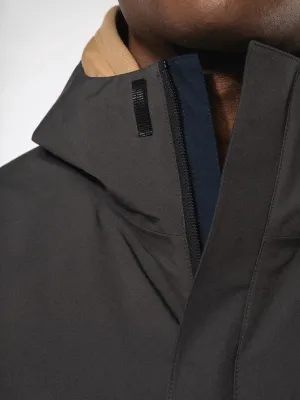 Parka 3-en-1 imperméable à capuche bicolore unisexe