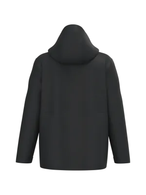 Parka 3-en-1 imperméable à capuche bicolore unisexe – Black