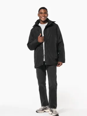 Parka con capucha desmontable de hombre