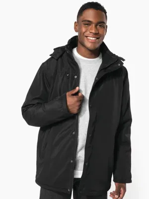 Parka con capucha desmontable de hombre