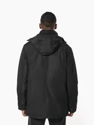 Parka con capucha desmontable de hombre