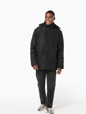 Parka con capucha desmontable de hombre