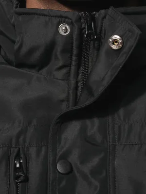 Parka con capucha desmontable de hombre