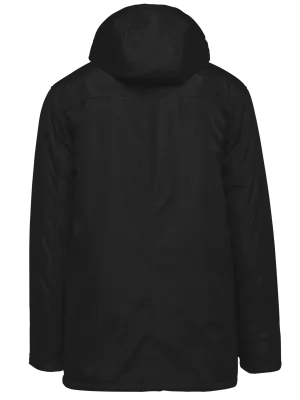 Parka con capucha desmontable de hombre – Black