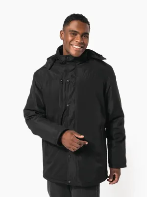Parka con capucha desmontable de hombre