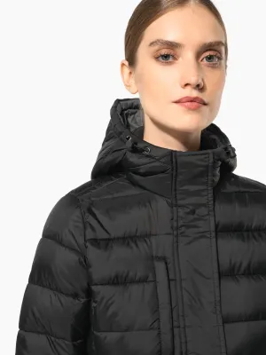 Ladies' lightweight hooded padded parka