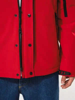 Parka softshell forrada con capucha de hombre