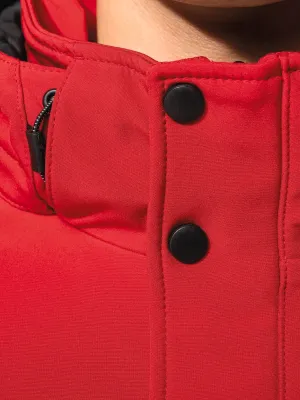 Parka softshell forrada con capucha de hombre
