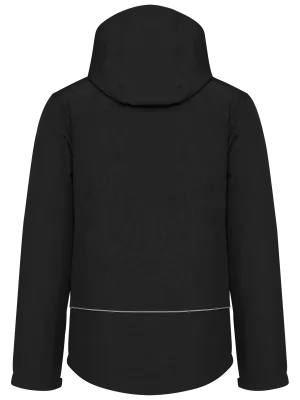 Parka softshell forrada con capucha de hombre – Black