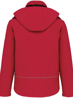 Parka softshell forrada con capucha de hombre – Red
