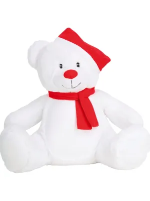 Peluche zippée ours de Noël
