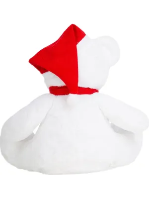 Peluche zippée ours de Noël – White / Red