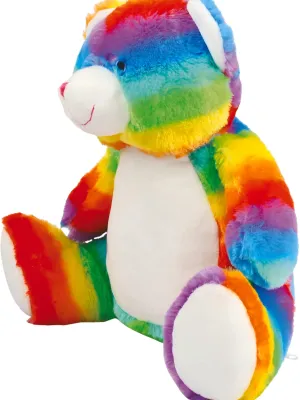 Peluche zippée Ours multicolore