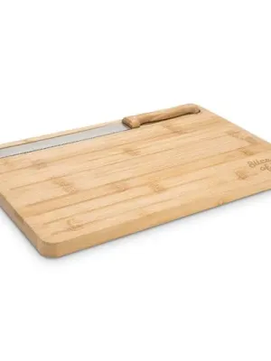 CATCHER. Bamboo bread board with knife included