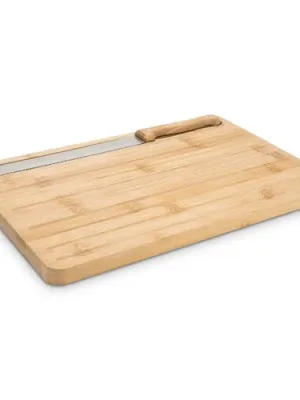 CATCHER. Bamboo bread board with knife included – Naturel